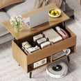 thumbnail image 2 of Costway 31.5" Lift Top CoffeeTable ModernTable with Hidden Compartment Wood Legs For Home Natural, 2 of 10