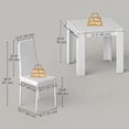 thumbnail image 3 of HOMCOM Dining Table Set for 2, Square Kitchen Table and PU Chairs, White, 3 of 10