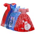 thumbnail image 1 of Robes de Princesse de Noël pour Filles Bébés 5-14 Ans Jupe de Performance Père Noël Robe Flocon de Neige Occasion Spéciale Robe de Danse Robe de Fête, 1 of 7