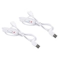thumbnail image 1 of Unique Bargains USB Extension Cable with ON/Off Switch Extension Power Cords Adapter with LED Indicator White 2 Pack, 1 of 5
