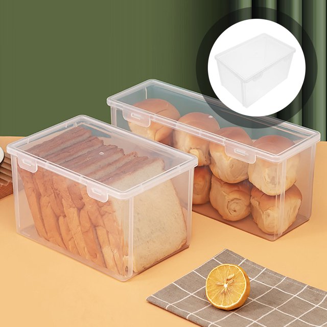 OULII Boîte à Pain pour Pain Maison Transparent Rangement Alimentaire Lot de 1