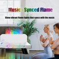 thumbnail image 4 of Essential Oil Diffuser, Music Sync Colorful Flame Essential Oil Diffuser, Colorful Flame Air Aroma Humidifier, Timer & Waterless Auto Off 250ml Diffuser with 7 Colors Light, Remote  (White), 4 of 9