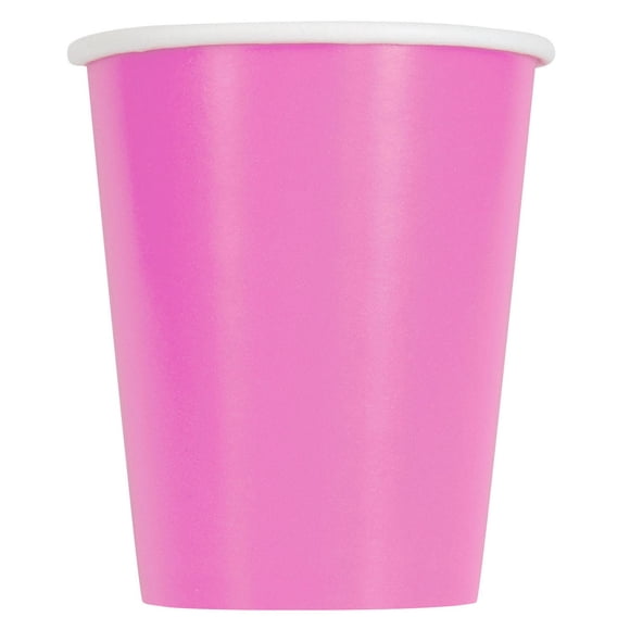 Hot Pink Paper 12oz. Cups, 8ct