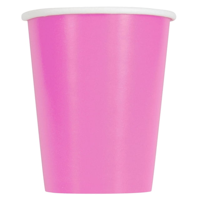 Unique Industries' Pink Paper Cups, 12oz. 8ct