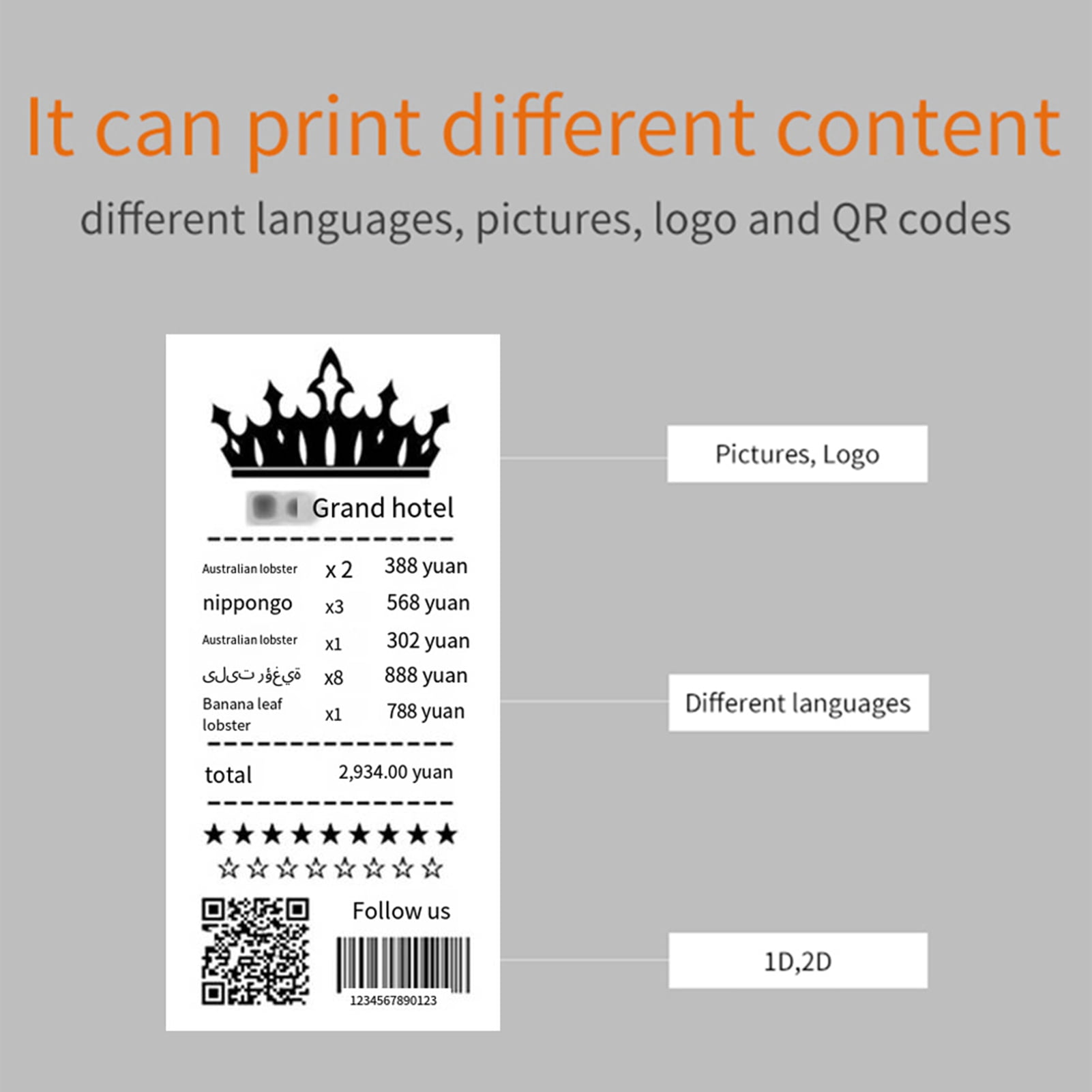 Label 80mm Embedded Thermal Printer Module with TTL+RS232+USB Connections Supports ESC/POS Commands 72mm Printing Width 180mm/s Speed Auto Paper Cutter Compatible with