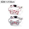 thumbnail image 2 of 2 Pack Breakaway Cat Collars with Bowtie, Safety Buckle Cat Collars with Bell, Summer Print Collars, 2 of 5