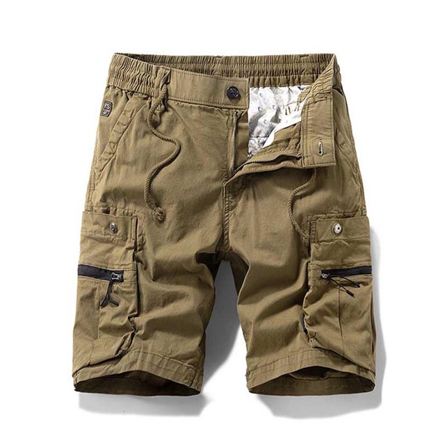 Styesk Shorts Homme Shorts Cargo Extensibles Décontractés à Cordon Classique Été avec Multi-Poches