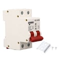 thumbnail image 2 of DC Miniature Circuit Breaker, DC Circuit Breaker Pa66 DC 500V Miniature Circuit Breaker 2P Protection Arc Extinguishing, Magnetic Circuit Breakers, 2 of 7