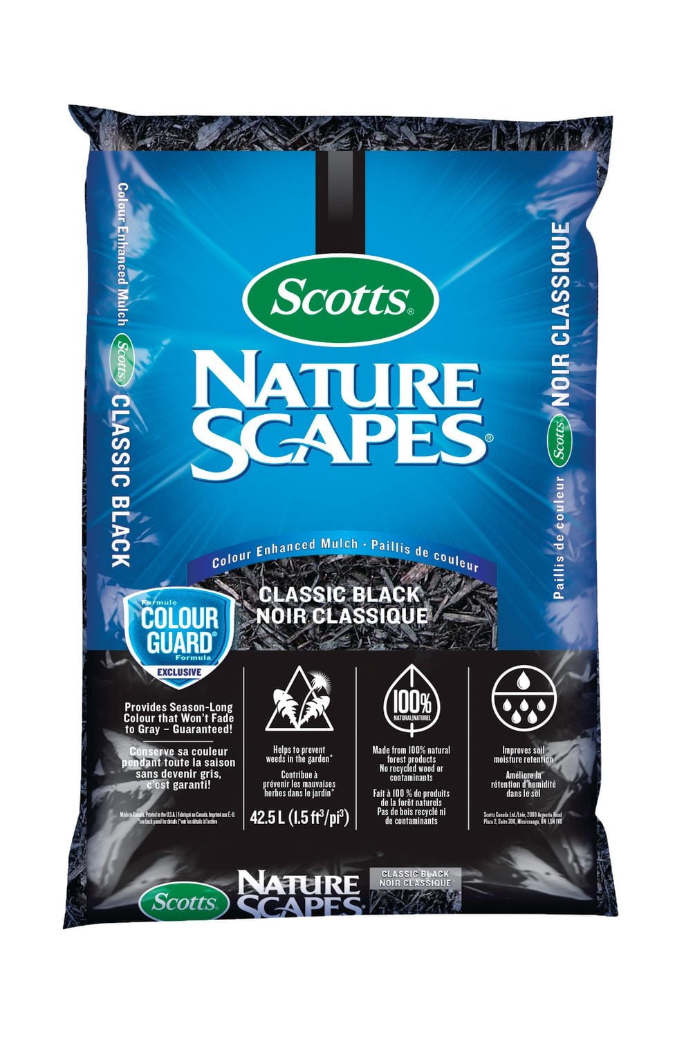 Paillis de couleur Scotts Nature Scapes Noir Classique - 42,5 L