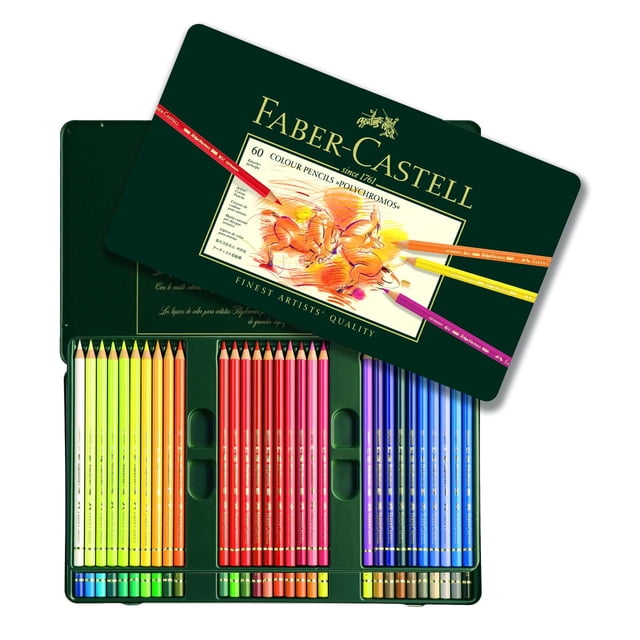 Faber-Castell Ensemble de Crayons en Étain Coloré, 60 Couleurs