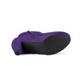 thumbnail image 3 of Unique Bargains Women's Side Zip Low Platform Chunky Heel Ankle Booties Purple (Size 9.5), 3 of 8