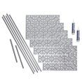 thumbnail image 1 of Fasade Decorative Vinyl Backsplash Kit 15 sq ft Coverage, 5 Panels Argent Silver Finish, 1 of 6