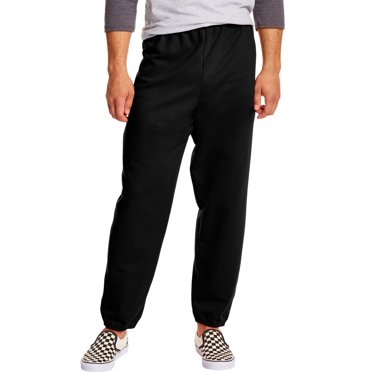 Hanes Pantalons de Survêtement en Molleton EcoSmart pour Hommes 32 Lot de 2, 2TG, Noir