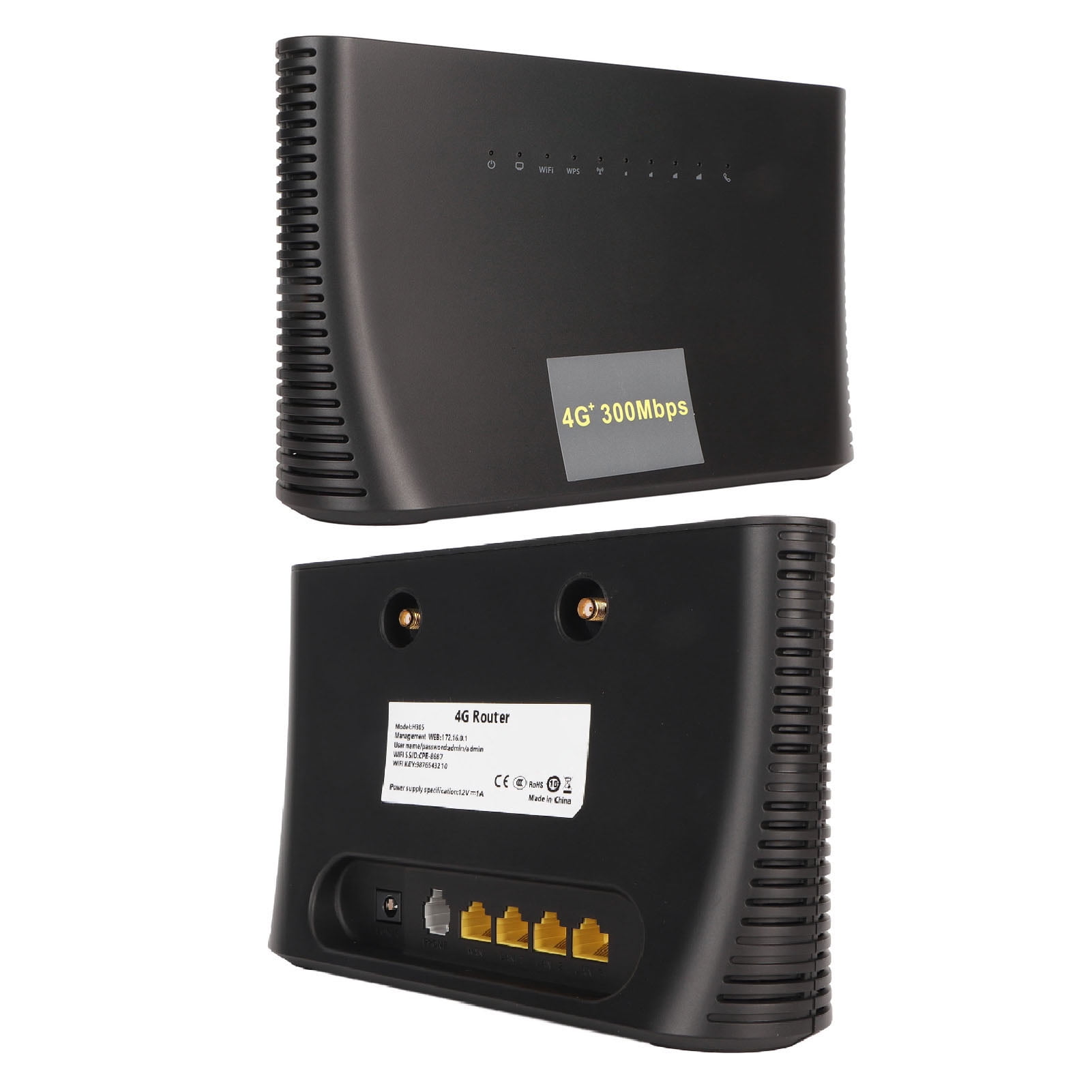 Portable Wifi Router,  300Mbps 4G LTE Router  Insert Standard SIM Card Portable Wifi Modem With WAN LAN Port,for Home Hotel Office, For America, Europe, Asia, Africa, Southeast