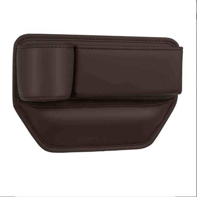 Brown Car Driver Side Seat Gap Storage Box Multifunctional Storage Pu Leather Organizer Brown A #hj1W8