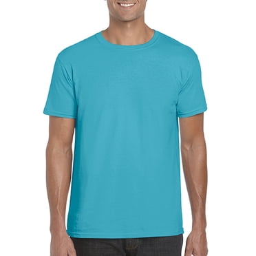 Gildan T-Shirt Softstyle pour Hommes, m, Bleu Tropical