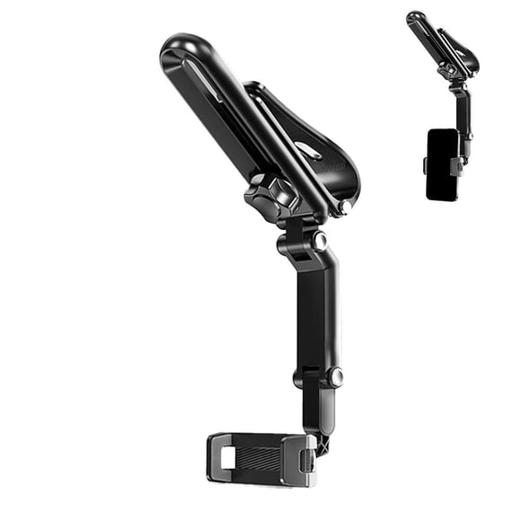 Support de Téléphone Multifonction pour Voiture, Support de Téléphone Cellulaire avec Visière Solaire Rotative à 360° et Rétractable pour Navigation GPS et Diffusion en Continu, Stable et Antichoc, Universel