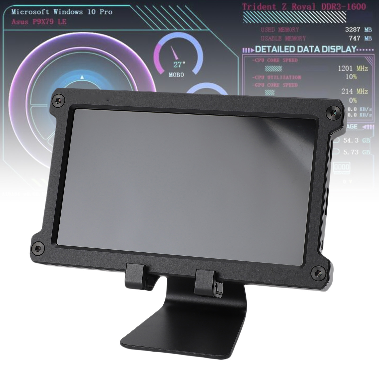 Écran Secondaire d'Ordinateur de 7 Pouces, Écran LCD Robuste à Réponse Sensible Flexible à 50 Broches pour le Jeu et le Travail