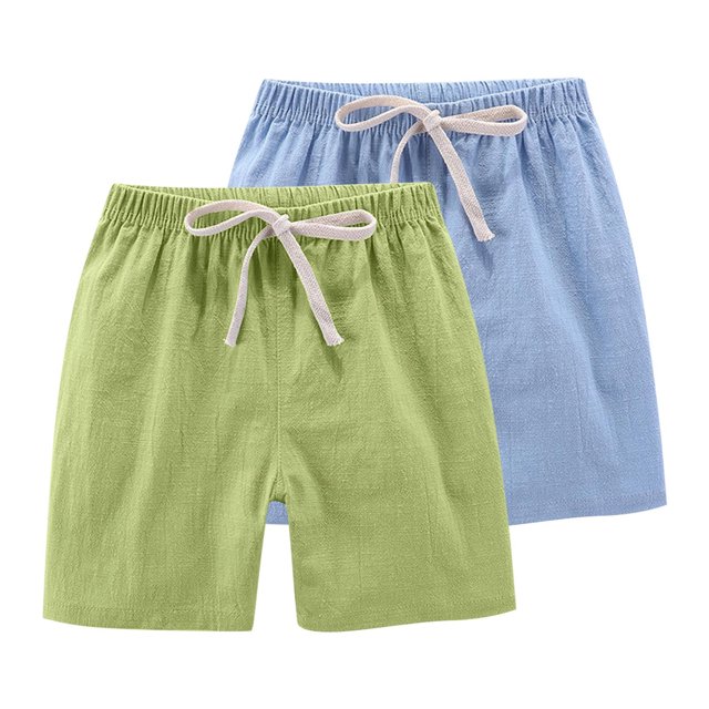 RXIRUCGD 2025 Summer Clothes for Kids 2PC Children's Summer Solid Casual Sports Shorts With Drawstring For Kids
