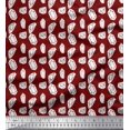 thumbnail image 1 of Soimoi Red polyester Crepe Fabric Crystal Stone Geometric Printed Craft Fabric by the Yard 42 Inch Wide, 1 of 3