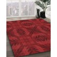 thumbnail image 3 of Ahgly Company Tapis d'Intérieur Rectangulaires Transitionnels Rouges Lavables à la Machine, 2 Pieds x 4 Pieds, 3 of 7