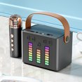 thumbnail image 2 of Lksixu New Bluetooth Karaoke Sound System With Microphone, Bluetooth Speaker LED Pickup Light, Multiple Light Transformations, With A Microphone, Outdoor Speaker Bluetooth audio Electronics for Home, 2 of 7