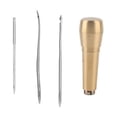 thumbnail image 1 of Ensemble d'Outils à Aiguille à Point de Main en Cuir avec Poignée en Laiton pour la Réparation de Chaussures à la Main, 1 of 14