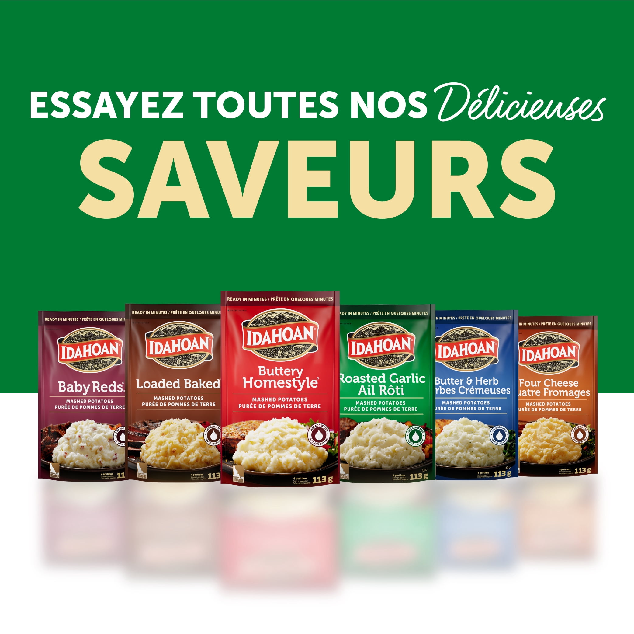 Idahoan - Purée de pommes de terre à l'ail roti d'Idahoan