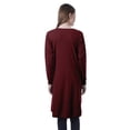 thumbnail image 4 of Moomaya Cardigan d'Été Long en Coton pour Femmes à Manches Longues, Style Hi-Lo, Ourlet Arrondi, 4 of 7