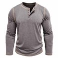 thumbnail image 2 of RXIRUCGD Chemise Décontractée pour Homme à Couleur Unie, Boutonnée, à Col Rond, à Manches Longues, Gris, Taille : 2TG, 2 of 9