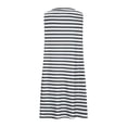 thumbnail image 4 of yoeyez Robes d'Été pour Femmes 2025 Grande Taille Décontractées à Rayures Débardeur Mini Robe d'Été Col Rond Coupe Ample Sans Manches Robe de Vacances Plage avec Poches Noir,m, 4 of 5