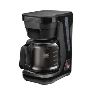 Proctor Silex Front-Fill 12-Cup Machine à café à drip avec carafe en verre, 900W, Noir, 43680G
