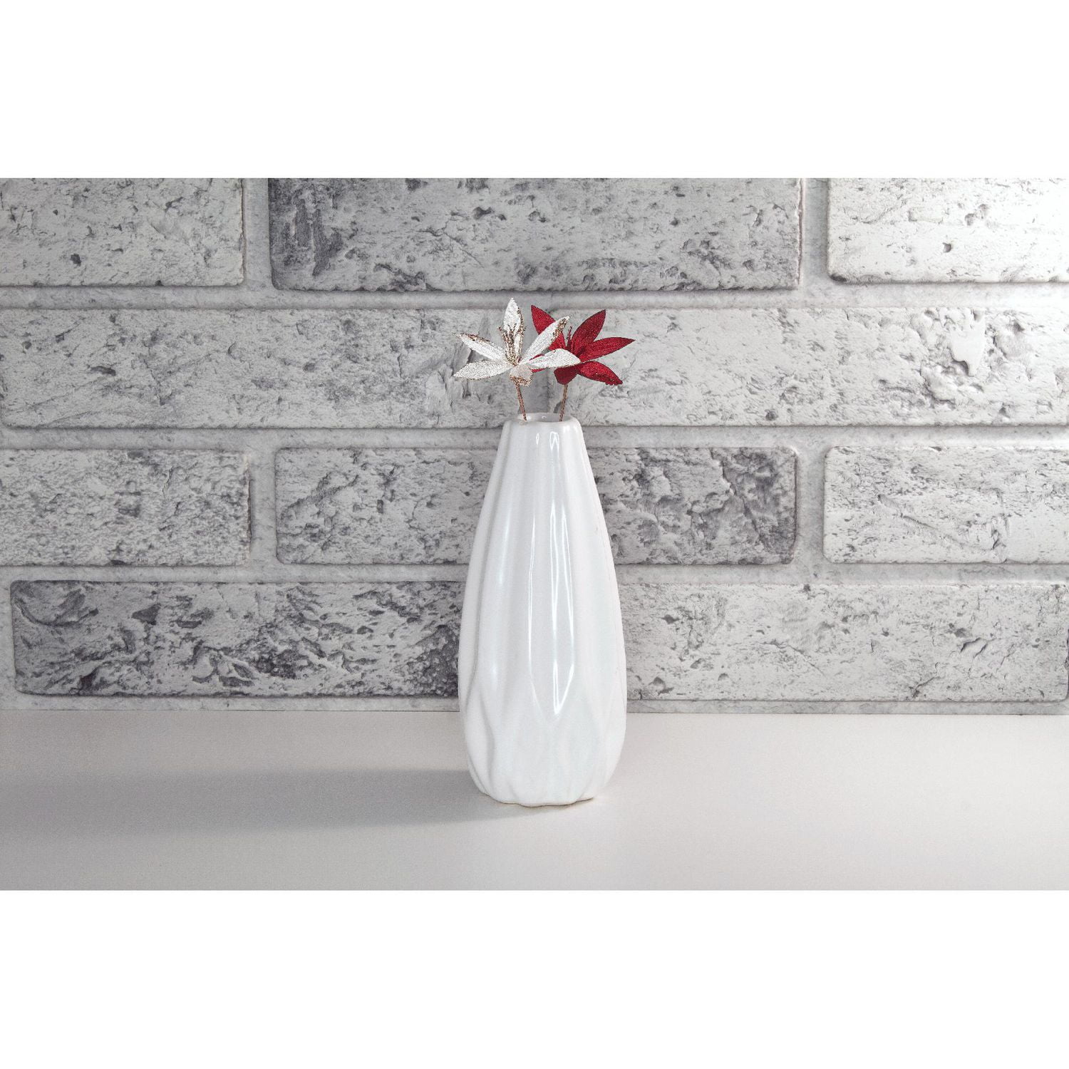 Poinsettia À Paillettes À Paillettes De Noël - Ensemble De 6