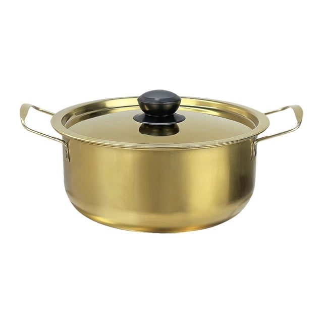 simhoa Casserole à Ramen Coréenne Maison Polyvalente Casserole à Soupe au Kimchi pour Randonnée Camping Restaurant 20 cm