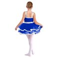 thumbnail image 2 of Hansber Robe Tutu de Danse pour Filles Enfants Paillettes Jazz Fête Robe de Danse Costume de Performance sur Scène Bleu 12, 2 of 7