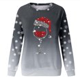 thumbnail image 4 of Costumes de Noël en Liquidation Femmes Mode Décontractée Imprimé Col Rond Ample Manches Longues Hauts Blouse Chandails Sans Capuche Grande Taille Chandail pour Femmes, 4 of 4