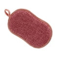 thumbnail image 3 of Wweixi Kitchen Scouring Pad Double Side Microfiber Pot Pan Dish Cleaning Scrubber Reusable Household Sponge Palm Dust Washing Red 1Set, 3 of 6