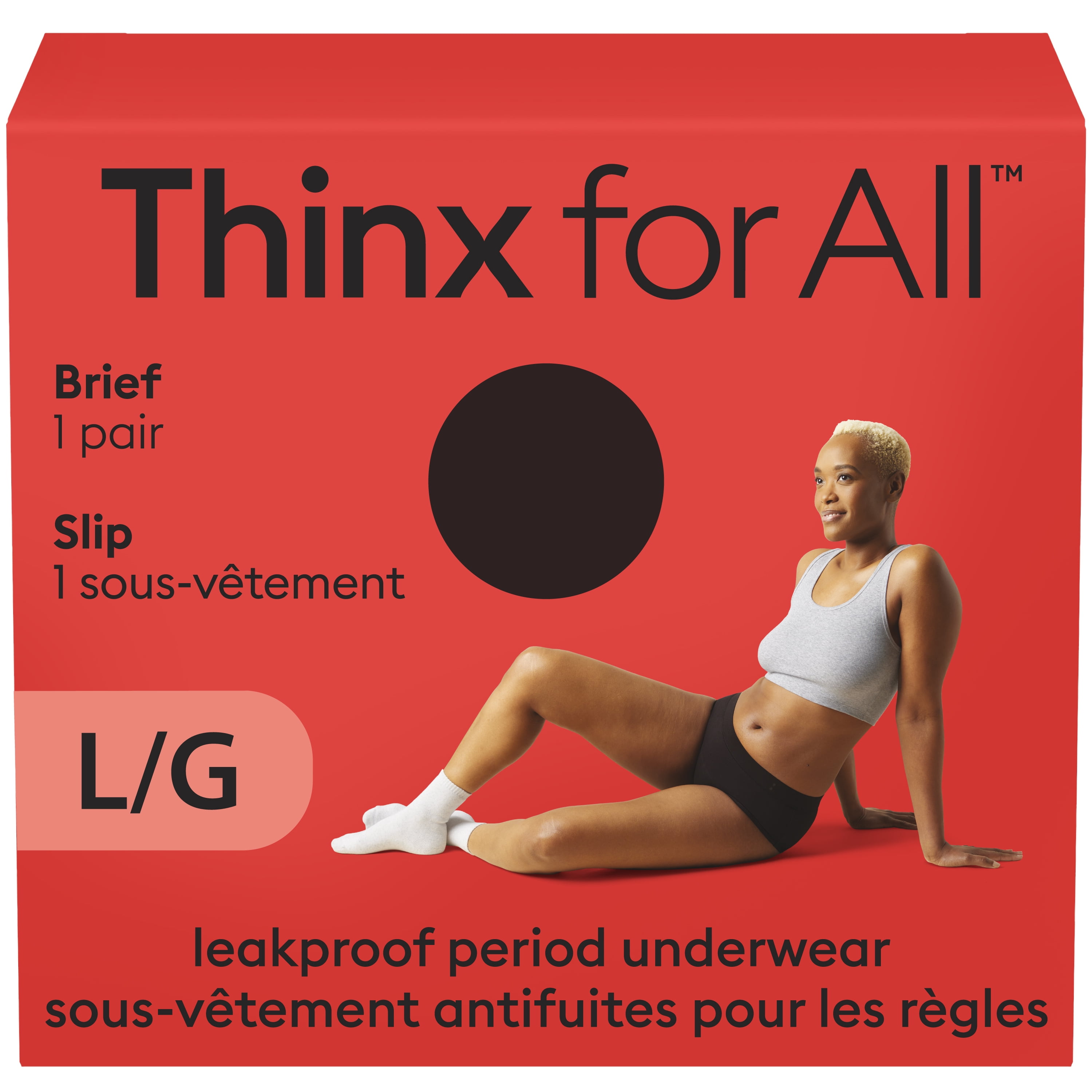 Culotte confortable pour tous les jours Thinx for All Women, sous-vêtement règles contre fuites, taille Petit, noir