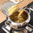 thumbnail image 4 of EIGTHTAIL Japanese Style Deep Fryer Pot With Drain Lid & Thermometer 24 cm  3.2L Capacity, 4 of 9