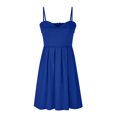 thumbnail image 4 of Off Shoulder Dress for Women Womens Solid Color Bra Off Shoulder Dress Waist Pleated Dress Dress Large Ball Dress Off the Shoulder Dress for Women Cold Shoulder Dress for Women, 4 of 7