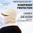 thumbnail image 4 of Tuque de Protection Intégrale, Tuque Chaude de Cyclisme et de Ski Masque d'Hiver Tuque de Protection Intégrale pour Hommes Femmes, Tuque 2 en 1 avec Foulard et Masque, 4 of 8