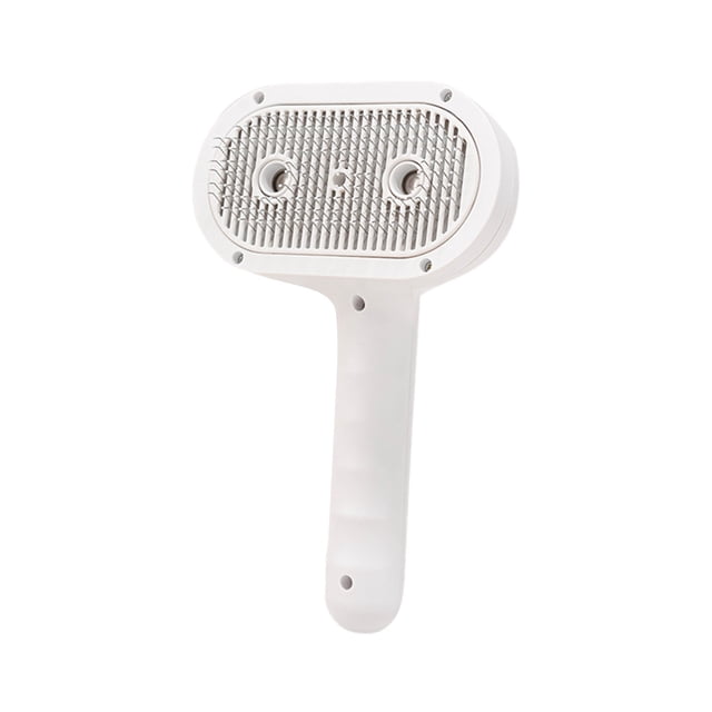 White Pet Spray Comb With Double Hole Humidifying Function Non-Flying Hair Design White Color