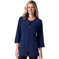 thumbnail image 1 of pure soft women's round neck sleeve lab coat jacket, 1 of 4