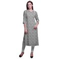 thumbnail image 1 of Bimba 3/4 Sleeve Straight Tunic Tops Printed Kurta Summer Wear For Women, 1 of 6