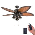 thumbnail image 1 of Prominence Home 50759-01 Ocean Crest Ceiling Fan (3 Speed Remote), 52", Mocha, Tropical Bronze, 1 of 4