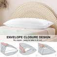 thumbnail image 2 of PiccoCasa 2 Pcs Body Pillowcases Microfiber Envelope Long Pillowcover, Standard White, 2 of 7