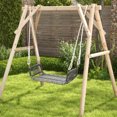thumbnail image 1 of Costway Wicker Porch Swing Curved Rattan Swing Seat with Cozy Armrests for Front Porch, 1 of 10