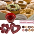 thumbnail image 2 of Donut Mold, Food Grade, Dessert Donut Maker, DIY Cake Kitchen Tool, Flower Baking, Suitable for Dessert, Red Plastic Kitchenware, 2 of 8