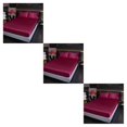 thumbnail image 3 of VONKY Easy To Install Plain Fitted Sheet For High Mattress plifies Bed-Making Winered 3Set, 3 of 6