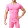 thumbnail image 1 of Fengqque Men’s Slimming Compression Body Shaper V-Neck for Back Support, Gynecomastia & Hernias Hot Pink M(M), 1 of 3